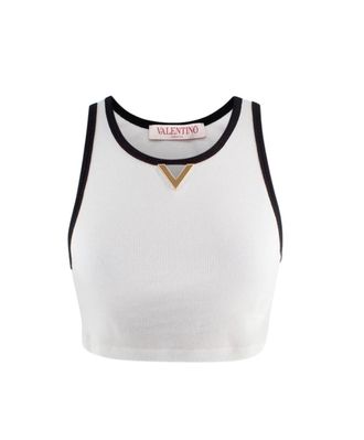 Valentino Garavani Valentino White Cropped Vest Size XS