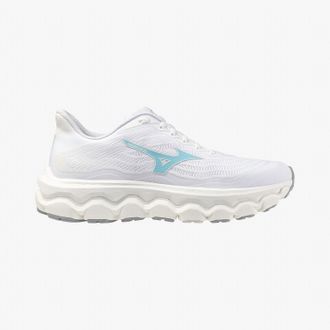 Mizuno Womens Wave Horizon 8 Shoe In White/tanager/turquoise
