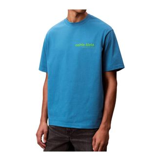 Calvin Klein T-Shirts, male, Blue, Size: M Calvin Klein T-shirts and Polos