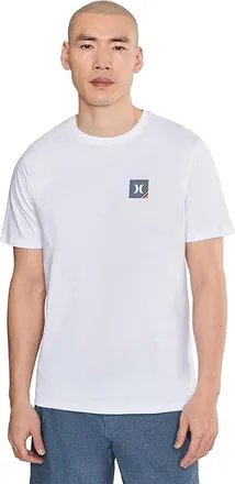Hurley Corner Short Sleeve Mens T Shirt White : 2XL, Cotton