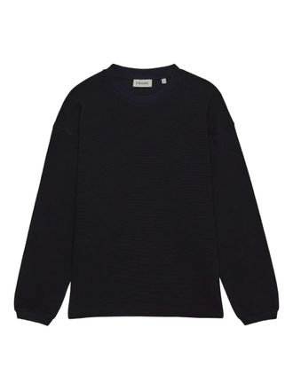 Frame Denim Polo in maglia con lavorazione a nido dape - Blu