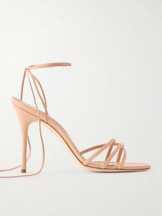 Manolo Blahnik Sandali In Pelle Leva 105 - Rosa