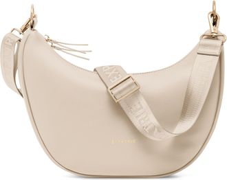 Expatrié Cross Body Bag Women Beige - Lea Medium - Cescent Shoulder Bag Made from Vegan Leather - Handbag in Half Moon Shape - Womens Dumpling Bag with Adjusta