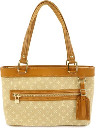 Louis Vuitton Lucille Mini Lin Beige Canvas Handbag (Pre-Owned)