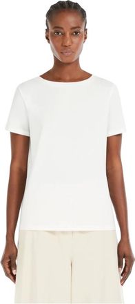 Max Mara Tops, Dames, Wit, M, Katoen, Cotton Butterfly Logo Tee