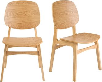 Miliboo Sillas De Madera Clara De Fresno (juego De 2) Soquette