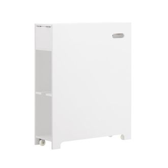 SoBuy Estanter&iacute;a estrecha para nichos para ba&ntilde;o mdf blanco