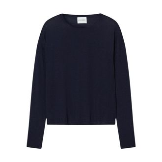 Closed Trui met ronde hals en lange mouwen - Dames - Ronde hals truien - Blauw - M - Wol - Truien & Vesten
