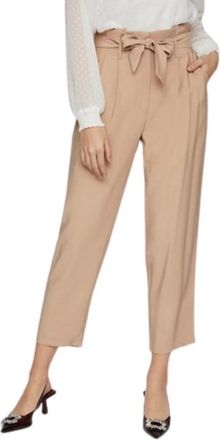 Vila Kaya HW 7/8 Pants - Dames - Vrijetijds broeken - Beige - L - Broeken