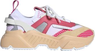 Dolce & Gabbana Multicolor Low-Top Sneakers met Logo - Dames - Sneakers - Veelkleurig - 35 1/2 EU - Leer - Schoenen