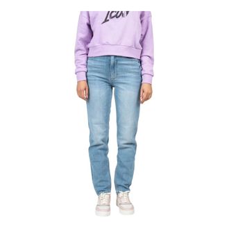 Guess Mom Rechte jeans - Dames - Jeans - Blauw - Maat: W27 Denim