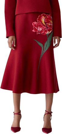 Carolina Herrera Wool-Blend Flare Skirt