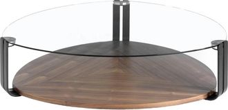 Angel Cerdá Mesa centro nogal y acero negro