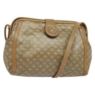 Celine Pre-owned Leather celine-bags - Dames - Vintage Schoudertas - Beige - ONE Size - Leer - Vintage