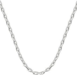 Pompeii3 Mens Polished Steel Single Tone Clasp 6mm Flexible Link 24 Chain