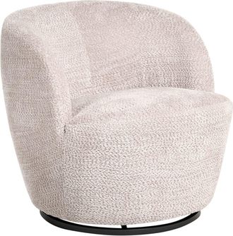 Beliani Sill&oacute;n giratorio Chenilla Beige