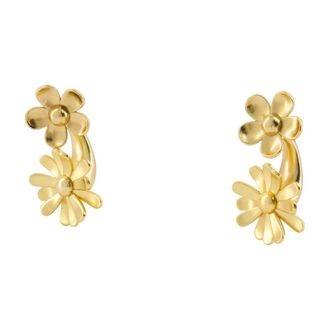 Marc Jacobs Statement Daisy-Flower Hair Clips - Gold