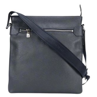 Louis Vuitton Pre-owned Cross Body Bags, male, Blue, Size: ONE SIZE Pre-owned Sasha Taiga Shoulder Bag