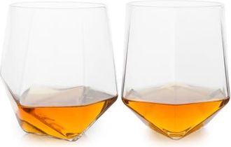 Viski Seneca Crystal Faceted Tumblers Set of 2 in Clear at Nordstrom