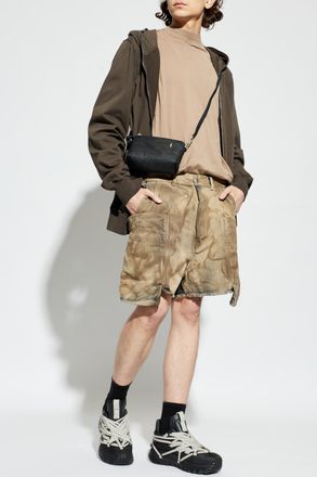 Rick Owens Denim Shorts With vintage Effect, Mens, Beige