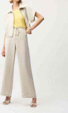 Joseph Ribkoff Woven Pull-On Wide Leg Pants In Moonstone