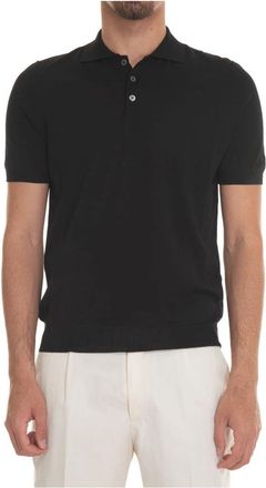 Hindustrie Lichtgewicht Katoenen Poloshirt - Heren - Polos - Zwart - L - Katoen - Tops