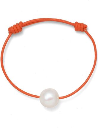 LADY GREY Freshwater Pearl Knot Bracelet in Orange at Nordstrom