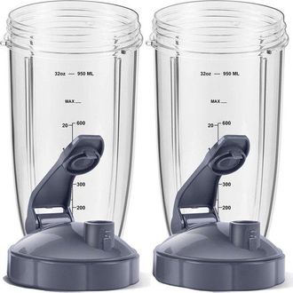 OEM Accesorio Licuadora, 2 Piezas, Licuadora Nutribullet, 2 Vasos 946 Ml 2 Abatibles Llevar, Licuadoras Nutribullet 600 W/900 W, Junta Goma Adicional