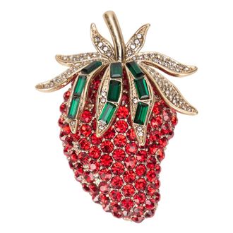 Max Mara Glazen Broche - Dames - Accessoires - Rood - Maat: ONE Size