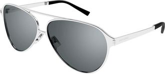 Saint Laurent SL 734 003 Mens Sunglasses Silver Size 62 - Free RX Lenses - Free RX Lenses