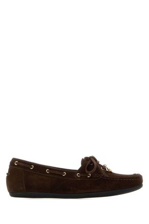 Ferragamo Dark Brown Suede Loafers