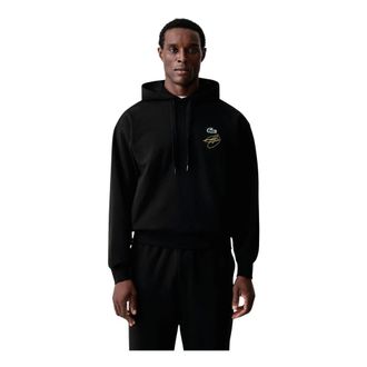Lacoste Novak Djokovic Signature Hoodie - Heren - Sweatshirts & Hoodies - Zwart - Maat: L Katoen