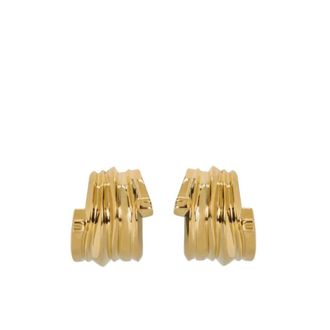 Elisabetta Franchi Earrings, female, Yellow, Size: ONE SIZE Earrings with micro logo details