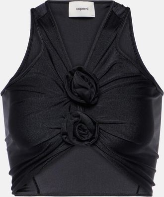 Coperni Floral jersey top