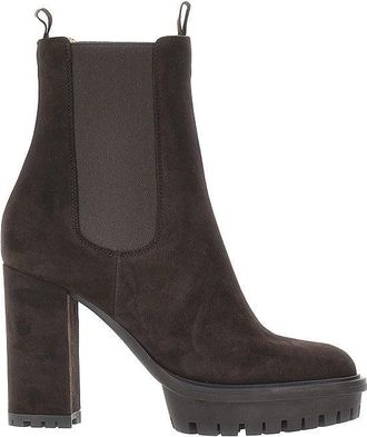 Gianvito Rossi Barry suede leather booties Woman 36+