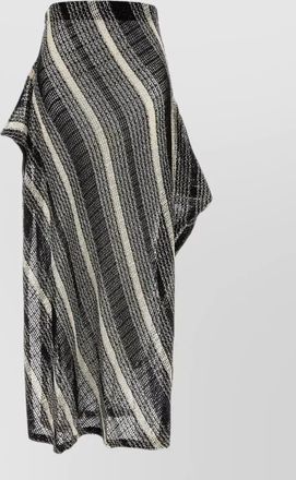 Missoni mesh skirt asymmetric draped midi striped