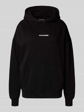 Pegador Oversized Hoodie mit Logo-Stitching Modell Clarita in Black, Größe XL