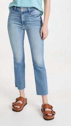 Mother Hustler Ankle Fray Jeans In Au Revoir