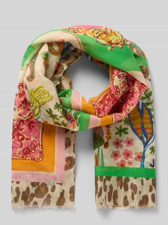 Codello Schal mit floralem Allover-Print in Gruen, Gr&ouml;&szlig;e 1