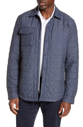 Cutter & Buck Rainier Primaloft Shirt Jacket in Anthracite Melange at Nordstrom, Size Xxx-Large