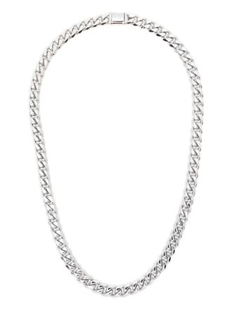 Darkai chain-link necklaces - unisex - 18K Gold-Plated Stainless Steel - L - Silver