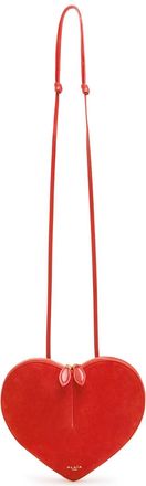Alaia Le Couer Suede and Leather Cross-body bag - Orange - One Size