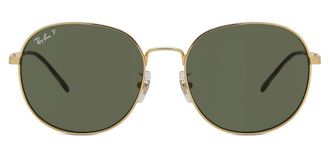 Ray-Ban RB3727D Asian Fit Polarized 001/9A Mens Sunglasses Gold Size 57