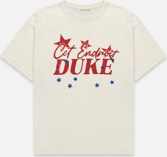 Duke + Dexter Duke + Dexter, Mens Duke Cet Endroit Vintage White T-Shirt, Size XXL
