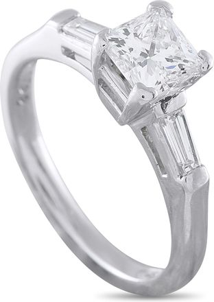 Luxury Bazaar Platinum 1.22ct Diamond Engagement Ring MF25-072826