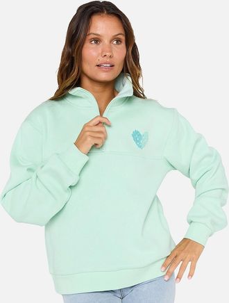 Rip Curl Womens Rip Curl Womens Half Zip Half Zip Fleece - Green - Size: 18/16