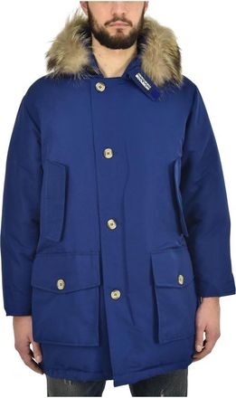 Woolrich Winter Jassen - Heren - Winterjassen - Blauw - XS - Katoen - Jassen