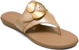Aerosoles Glam Flip Flop in Beige Bisque Fx Patent at Nordstrom, Size 5.5