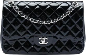 Chanel Pre-owned Classic Flap - Dames - Vintage Schoudertas - Zwart - ONE Size - Leer - Vintage
