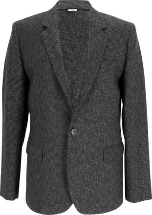 Iro Iro Single-Breasted Tweed Blazer in Grey Wool